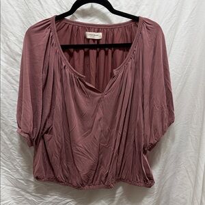 Lucky Brand Dusty Rose Pullover Blouse